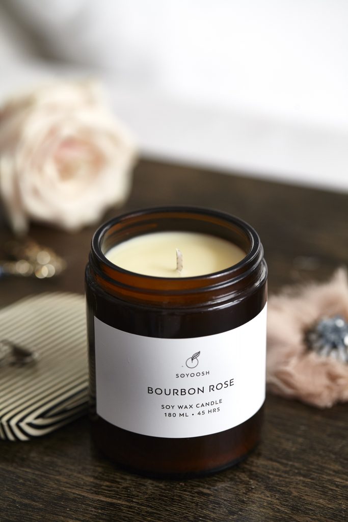Świeca sojowa Bourbon Rose - obrazek 2